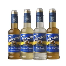 Torani Sugar Free Syrup Coffeehouse Variety Pack 12.7 Ounce Pack of 4