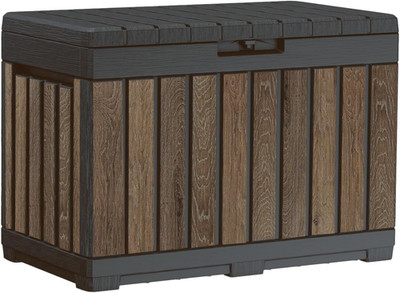 Keter Signature Everwood 50 Gallon Resin Deck Box-Organization and Storage for P