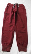 Figs Women's Zamora Drawstring Waist Jogger Style Scrub Pants EJ3 Burgundy Small