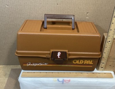 Vintage Old Pal Fishing Tackle Box 3 Tray Jim  Catfish  Hunter Very Clean