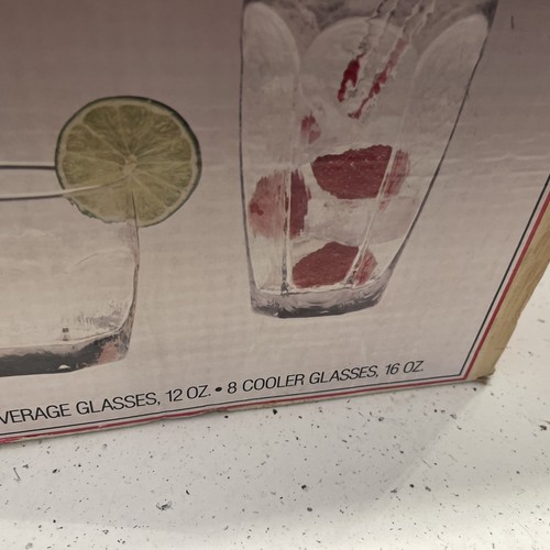 Vintage Libbey Ritter Glas Set 82482 Steine, Getränke & Kühler Becher in Box - Bild 3 von 7