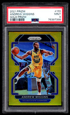 ANDREW WIGGINS 2021 PANINI PRIZM GOLD BASKETBALL CARD #155 PSA 9 MINT /10 TRUE