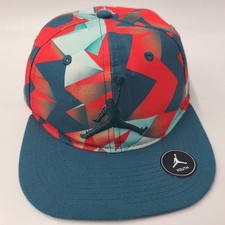 Youth Jordan Hat Snapback Blue Red Geometric Air Jumpman Logo Basketball Boys