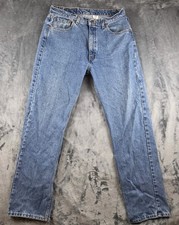 Vintage 1997 Levis 505 Straight Leg Jeans Made in USA Red Tab Mens 36x32 34x34
