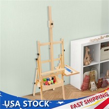 H-Frame Easel Foldable Holds Canvas Art up to 36" Artists Easel w/ Storage Tray