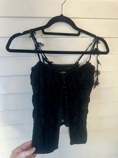 VINTAGE BEBE Fairy Y2k Goth Corset Top SIZE M...