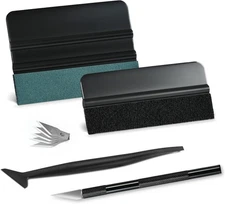 NEWISHTOOL Car Window Tint Installation Kit - Vinyl Wrap Small, Black & Green 
