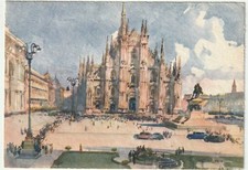 MILANO - PIAZZA DUOMO - ILLUSTRATORE ALDO RAIMONDI -40328-