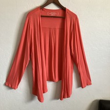 Carole Hochman Heavenly Soft Sleepwear Cardigan Robe Open Front Stretch 1X PJs