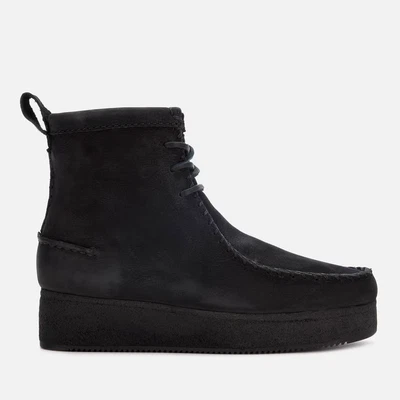 Clarks Originals Ladies WALLABEE CRAFT Black Nubuck Leather Boots