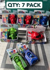 7-PACK LOT PJ Masks Hero Car and Mask Set Owlette Catboy Gekko Hasbro Ages 3 