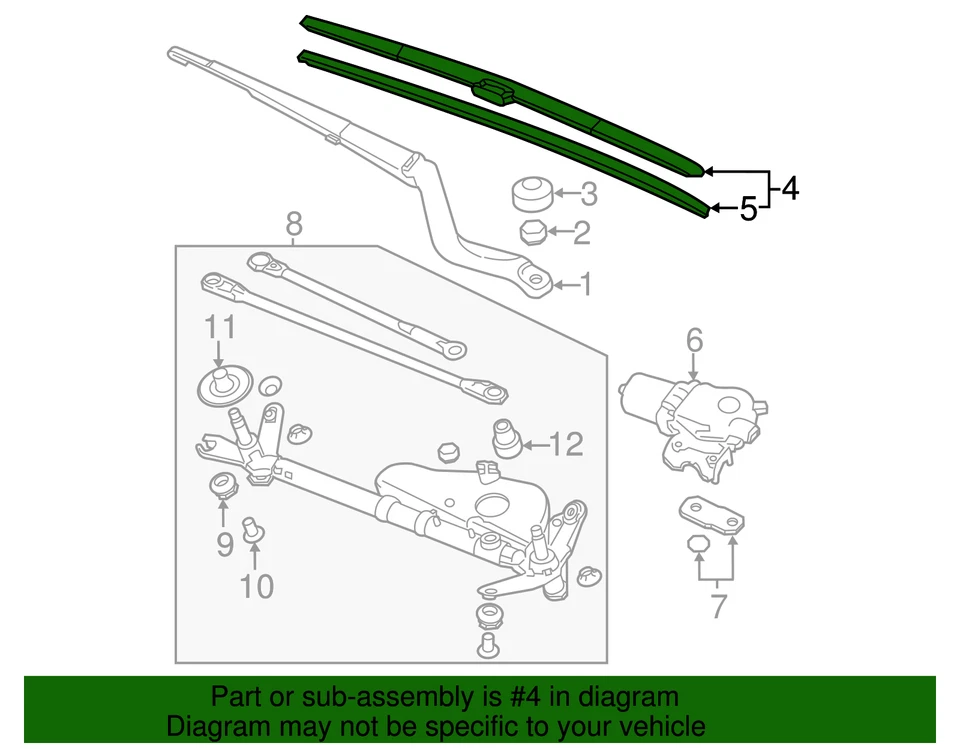 Limpiaparabrisas genuino Honda Accord 2013-2017 - hoja (650 mm) 76620-T2F-A01 Foto 2 de 3