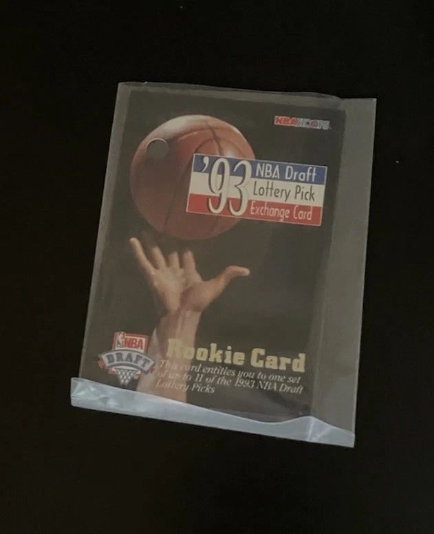 Juego completo de canje de draft de aros de la NBA Hoops 1993-1994 con tarjeta de intercambio, sin abrir Foto 2 de 3