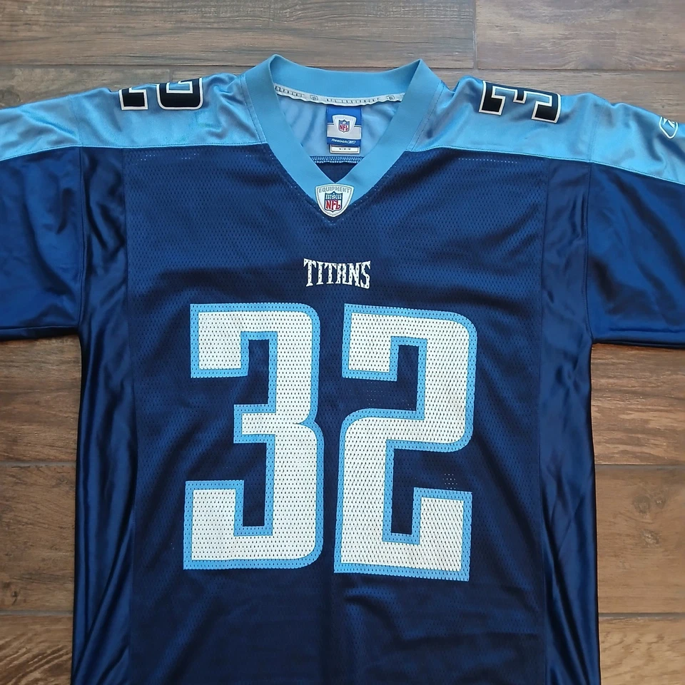 Camiseta deportiva vintage de los Tennessee Titans para hombre azul medio Reebok Adam Pacman Jones Y2K Foto 2 de 4
