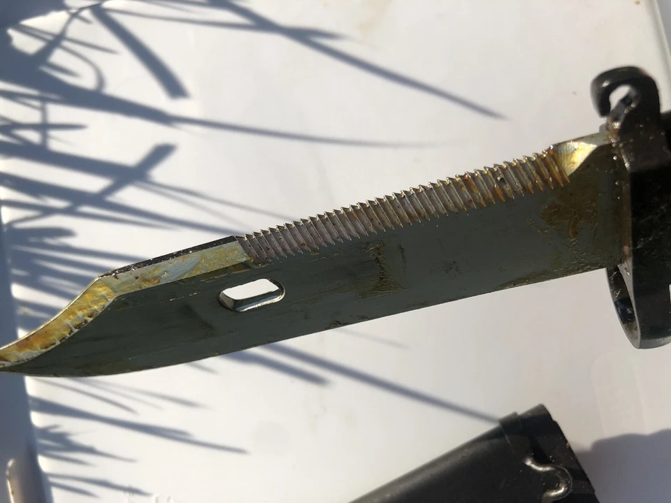 Cuchillo Bayoneta Ak Rusia Soviética SUPER RARO Tula Años 50 Ruso Con Estuche Foto 4 de 4