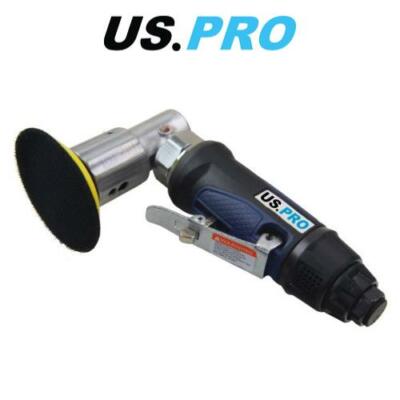 US PRO Tools 3'' Druckluft 90 Grad Winkelkopf variable Geschwindigkeit Schleifer mit Klett-Pad
