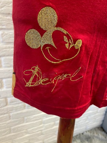 Blusa túnica con estampado floral estilo Mickey Mouse roja de señora talla L - Imagen 13 de 15