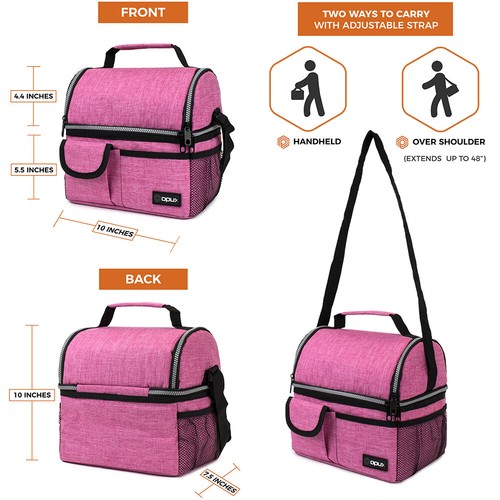 Insulated Lunch Bag For Men Women Thermos Cooler Adults Tote Leakproof Lunch Box - Picture 41 of 63