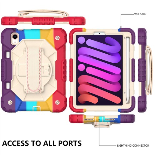 For iPad 10.2 9th 9.7 6th Air4 Pro 11 Mini 6 Hybrid Shockproof Rugged Stand Case - Picture 108 of 117