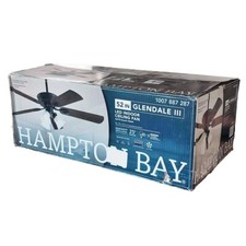 Glendale III 52 in LED Indoor Matte Black Ceiling Fan with Light and Pull Chains