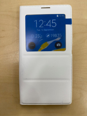 New Samsung Galaxy Note 4 S-View Flip Cover Case - White  Note4