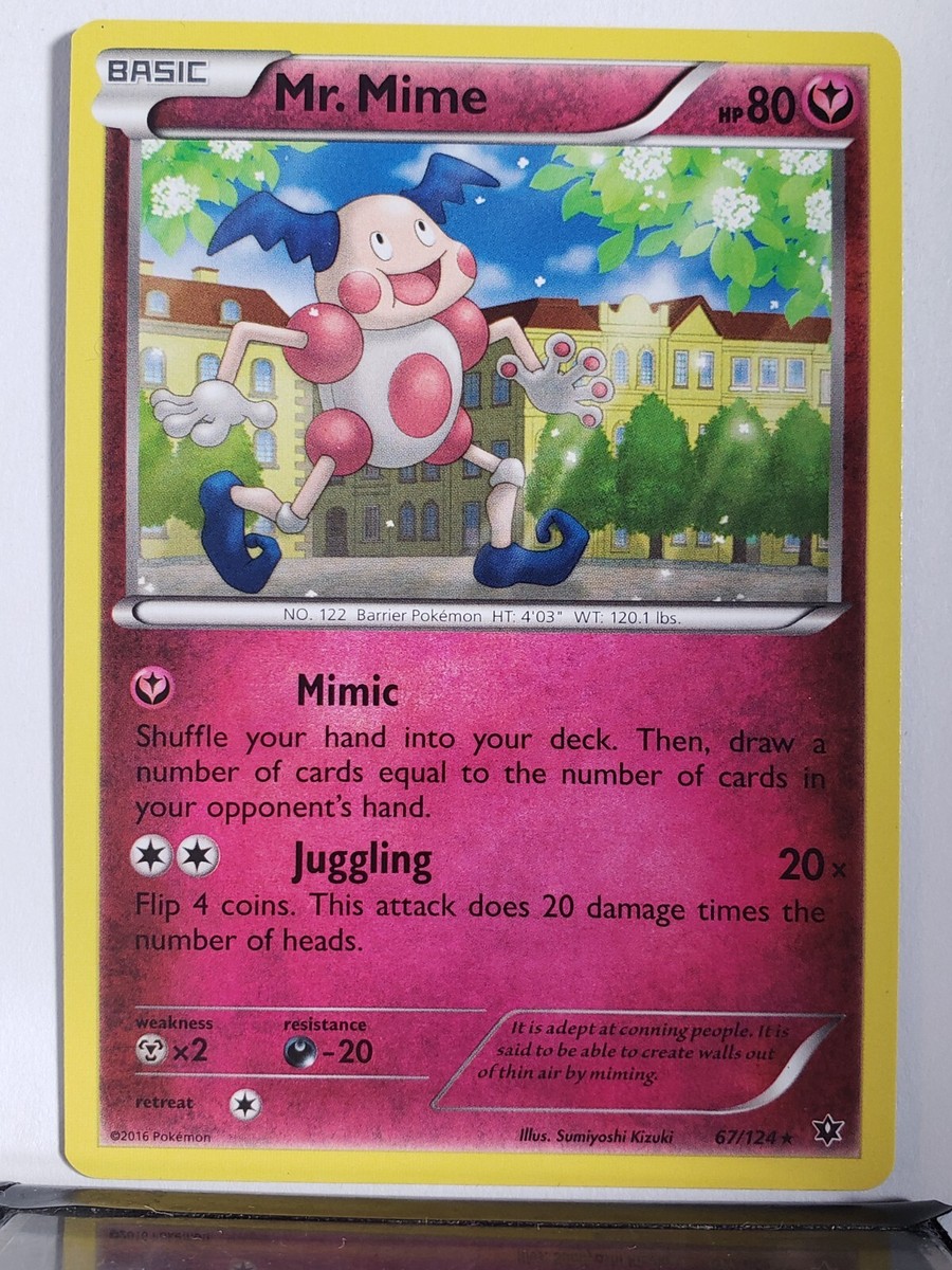 Mr. Mime 67/124 VLP / NM - RARE XY Fates Collide Pokemon Card