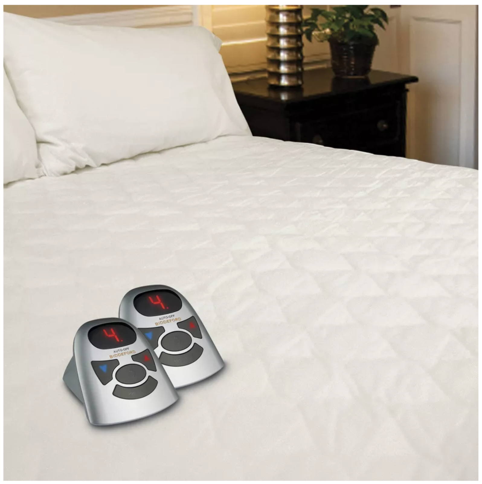 BIDDEFORD BLANKETS Quilted Electric Mattress Pad TC16B0 QUEEN White