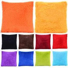 Solid Velvet Soft Cushion Cover Home Sofa Car Office Bed Décor Throw Pillow Case