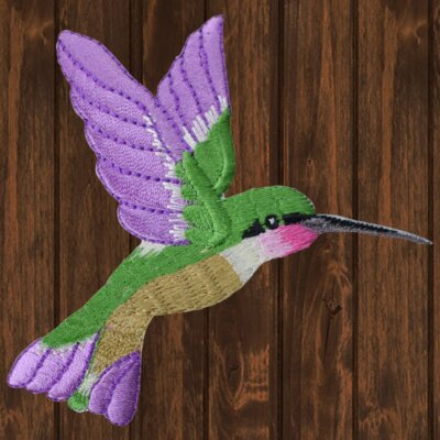 Large Hummingbird Embroidered Patch — Iron On | eBay