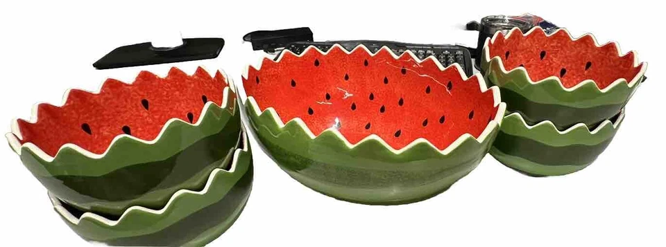 Conjunto de tigelas de melancia da Pier 1 Imports - Imagem 2 de 4