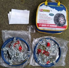 Les Schwab Quick Fit Diamond Pattern Tire Snow Chains Stock 1555-s New
