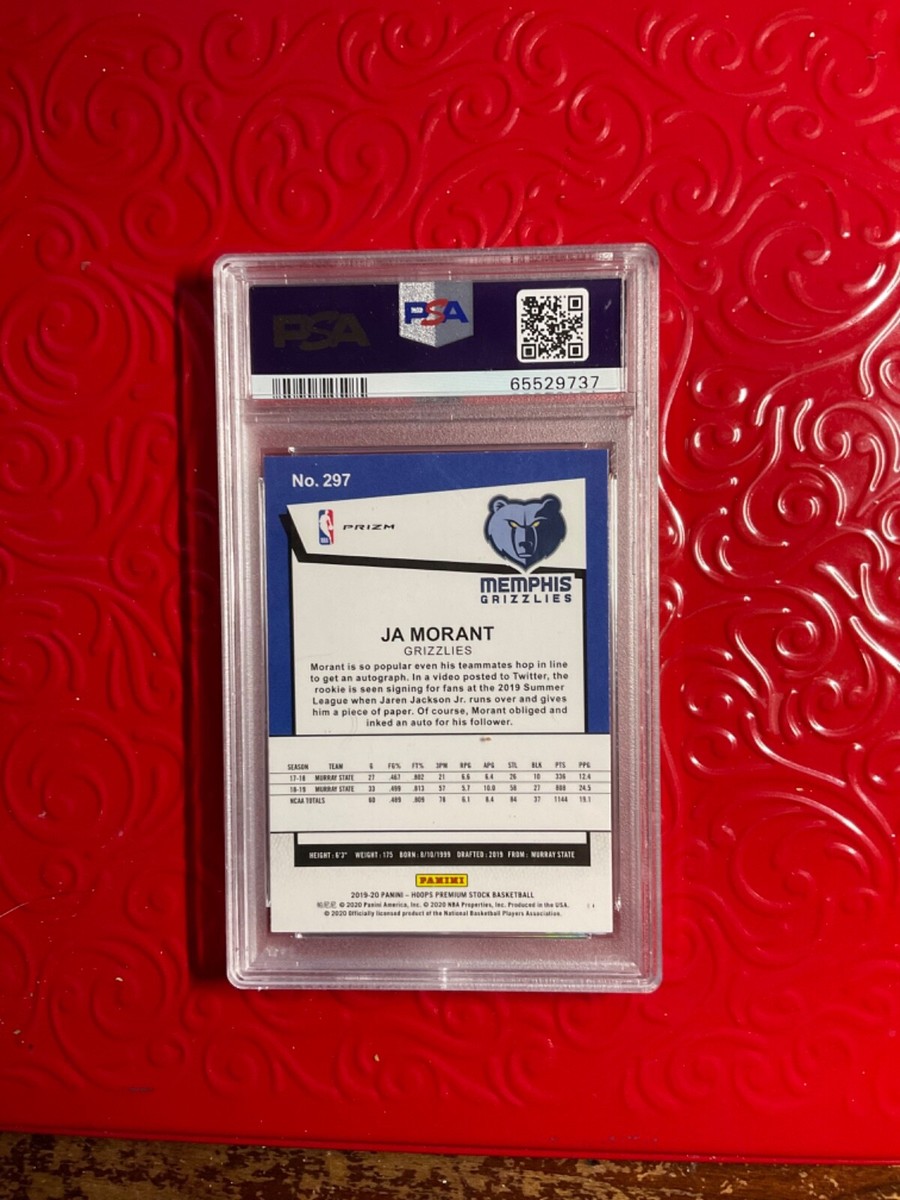 2019-20 NBA Hoops Premium Stock Rookie Pulsar Ja Morant 1 RC