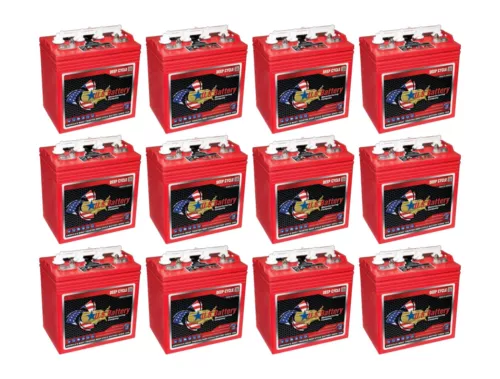 12 Pack | US Battery 8V 170Ah Deep Cycle Battery ~ Replaces Trojan T-875 T875