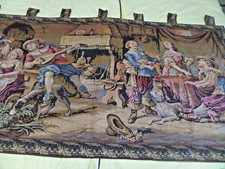 großer antiker Gobelin Wandteppich * Jugendstil Mittelalter * 161 x 99 cm *