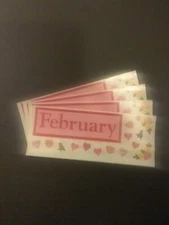 Creative Memories ~ Lot of Four Studio Stickers ~ 2" x 5" ~ February 