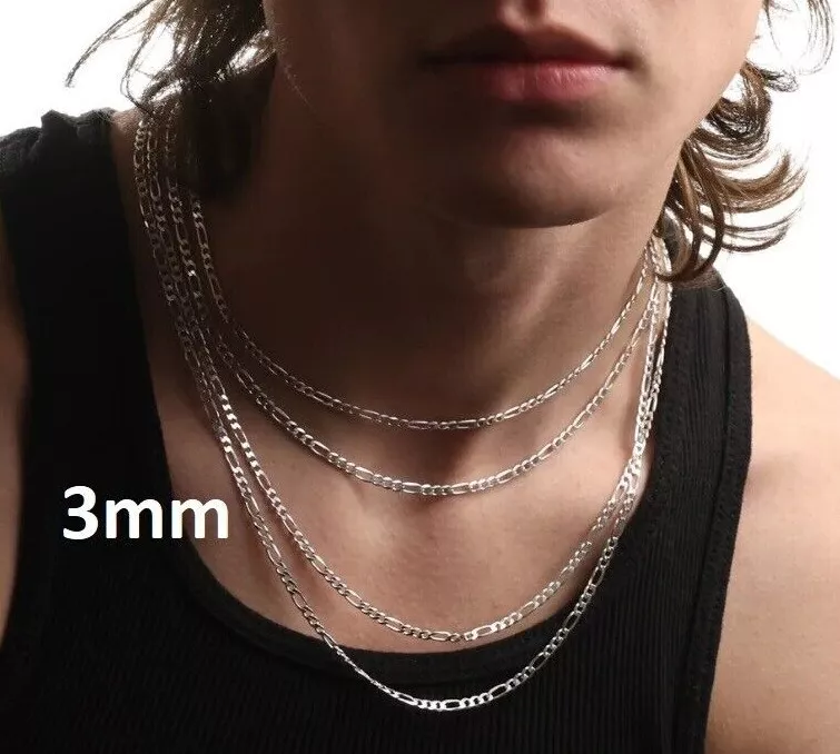 3mm figaro 2024 chain silver