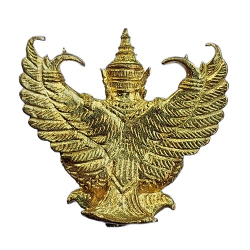 Estatuilla de pájaro mítico tailandés Garuda dorado criatura alada amuleto coleccionable - Imagen 2 de 9
