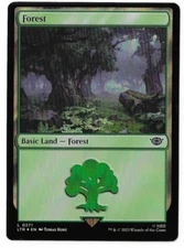 MTG Forest FOIL Lord of the Rings (LTR) Basic Land Magic Card #0271 Unplayed