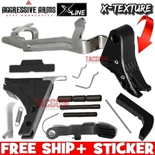 AGGRESSIVE ARMS X-LINE BLACK STEALTH Trigger + LOWER PARTS KIT GEN 3 GL0CK 17 19