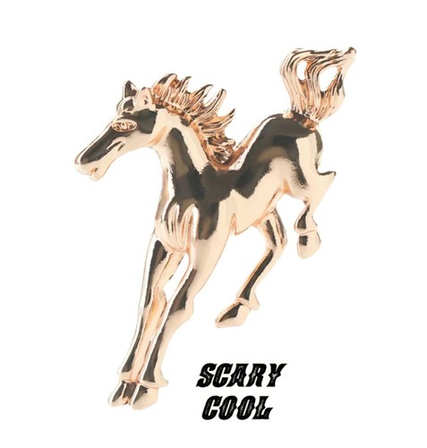 New Horse Bucking Vintage Retro Silver Gold Pin Brooch - Picture 3 of 9