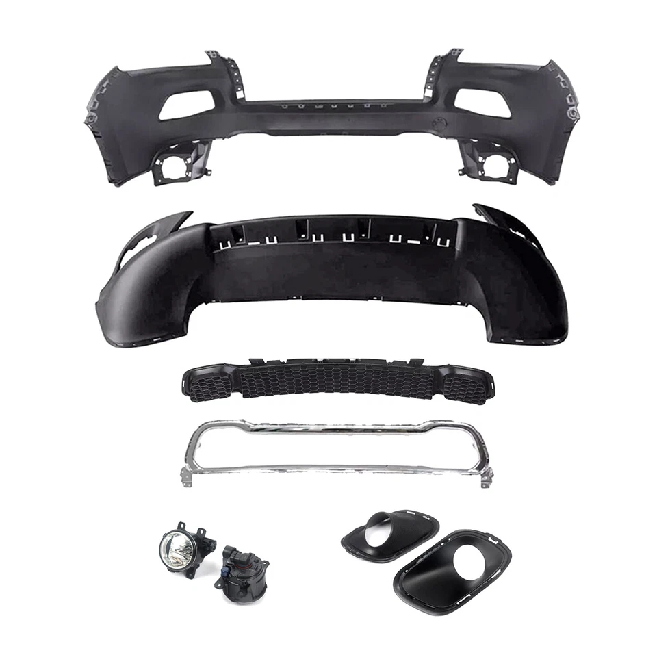 Kit de grade de para-choque dianteiro com lâmpadas de neblina e molduras para Jeep Cherokee 2015-2018 - Imagem 4 de 4