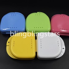 10 Pcs Denture Retainer Storage Box, Mouthguard Container, Assorted Colors