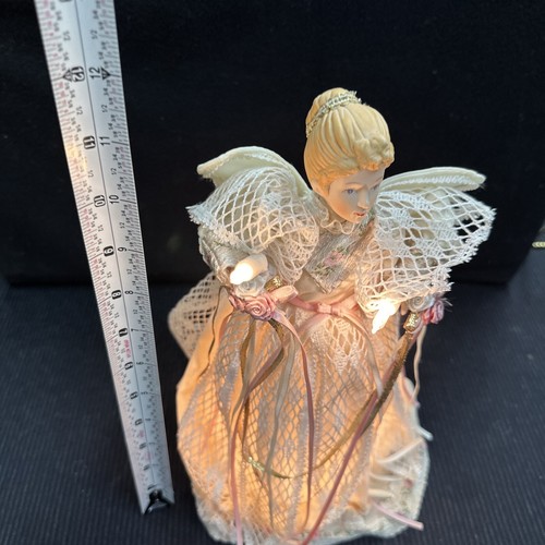 Christmas Tree Topper 11” Angel - Porcelain Head 11” Absolutely Gorgeous - Picture 6 of 7