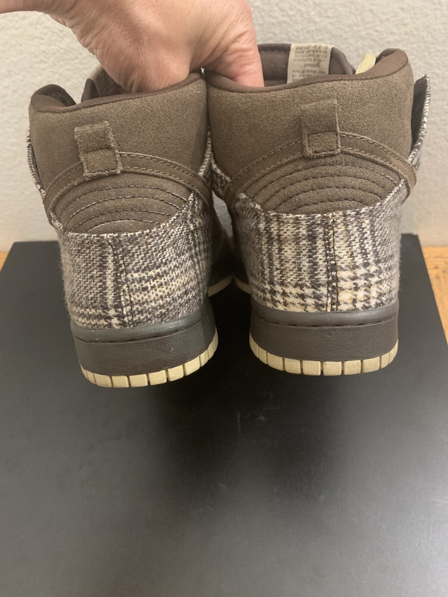 Nike 2004 Dunk High Pro SB Tweed Baroque Brown Tan Vintage 305050