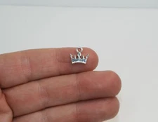 Crown Charms Antique Silver Tone Metal 11 x 10 mm US Seller 973