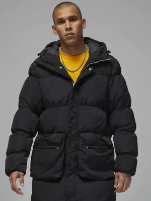 Jordan Essential Statement Water-Repellent Parka Men Black Jacket DQ7346-010