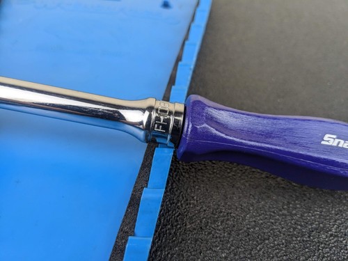 #bk027 Snap-on Tools NEW PURPLE 3/8" Drive Hard Grip Fixed Ratchet FHD80 - Picture 4 of 13