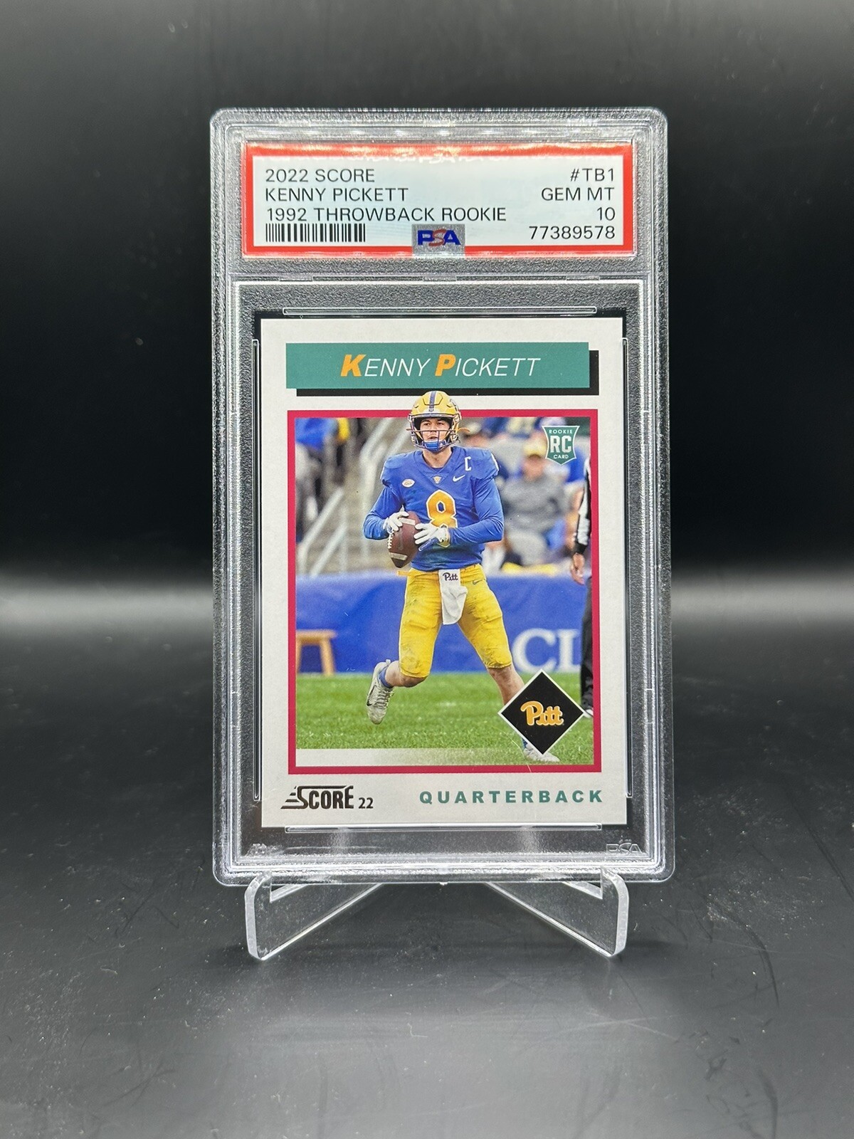 2022 Score Kenny Pickett 1992 Throwback Rookie Card RC TB1 PSA 10 Steelers eBay
