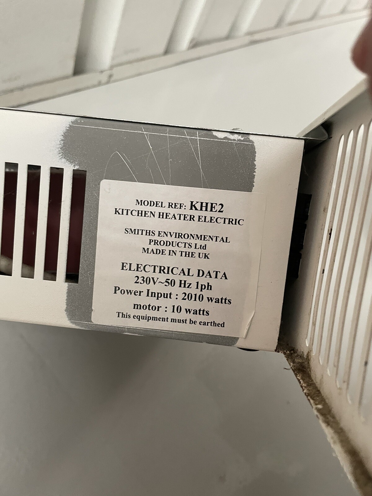 Smiths KHE2 Under Counter ELECTRIC Kitchen Plinth Heater eBay