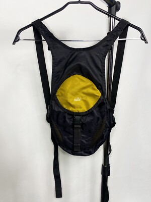 Nike Vintage mini Backpack Bag Nylon Black/Yellow White tag